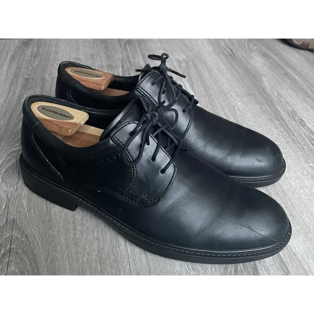 Ecco‎ Leather Oxford Dress Shoes Men's Size 9 / EU 43